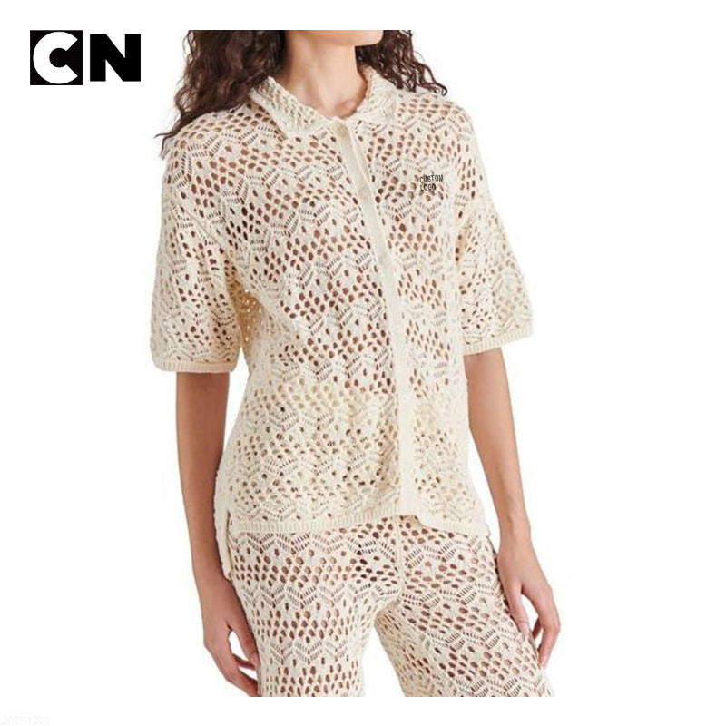 White crochet cardigan styling