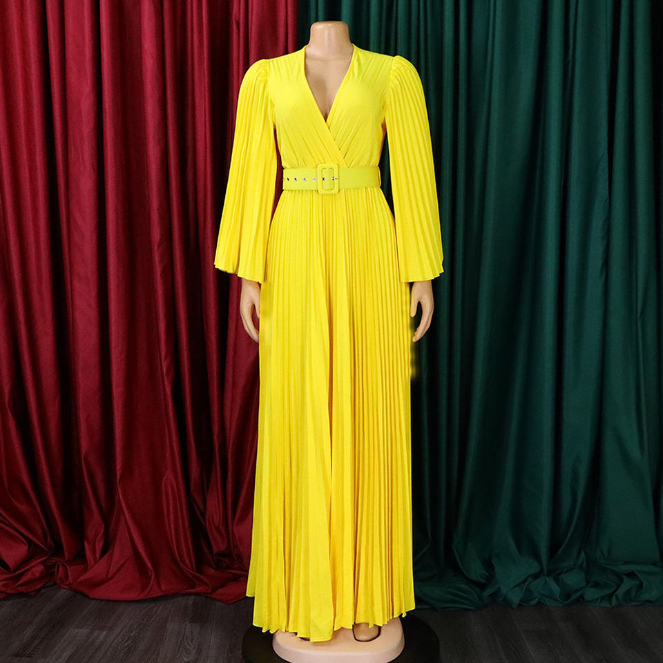 Belted Pleated Maxi Dress product image 2