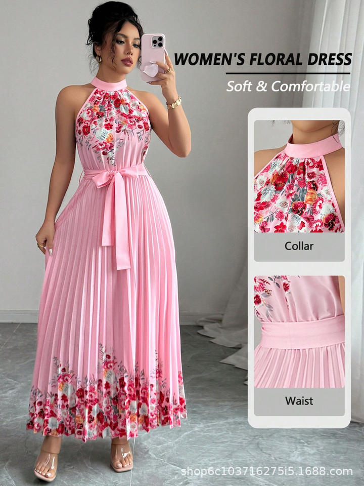 Floral Halter Maxi Dress product image 1