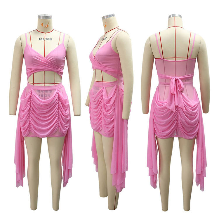 Ruched Tassel Cutout Mini Dress