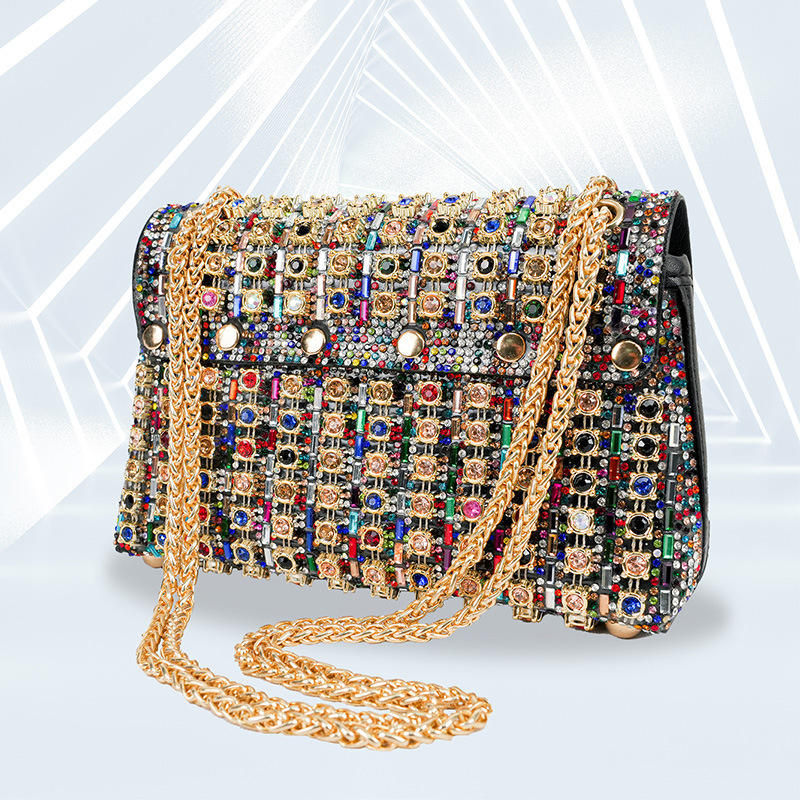 Colorburst crystal-effect evening bag product view