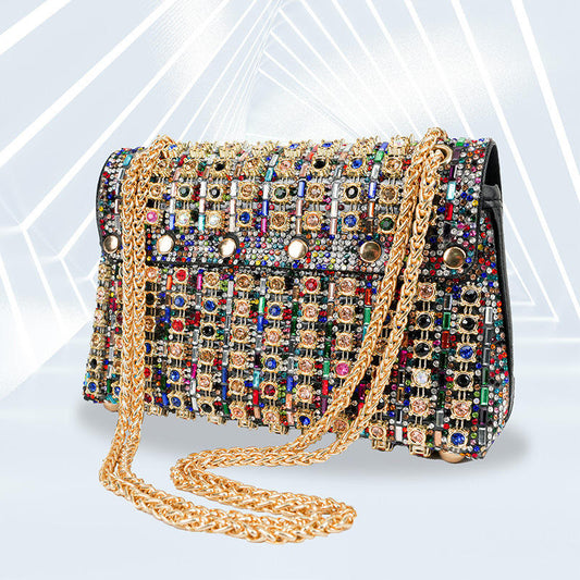 Colorburst crystal-effect evening bag product view