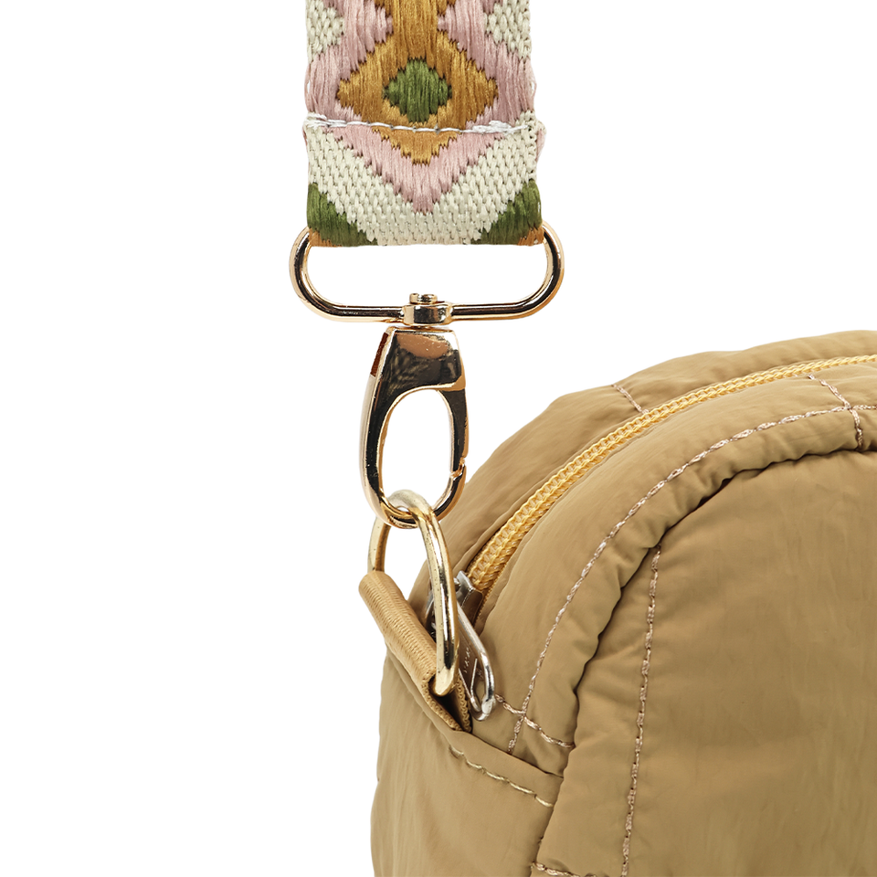 Puffy quilted crossbody side view