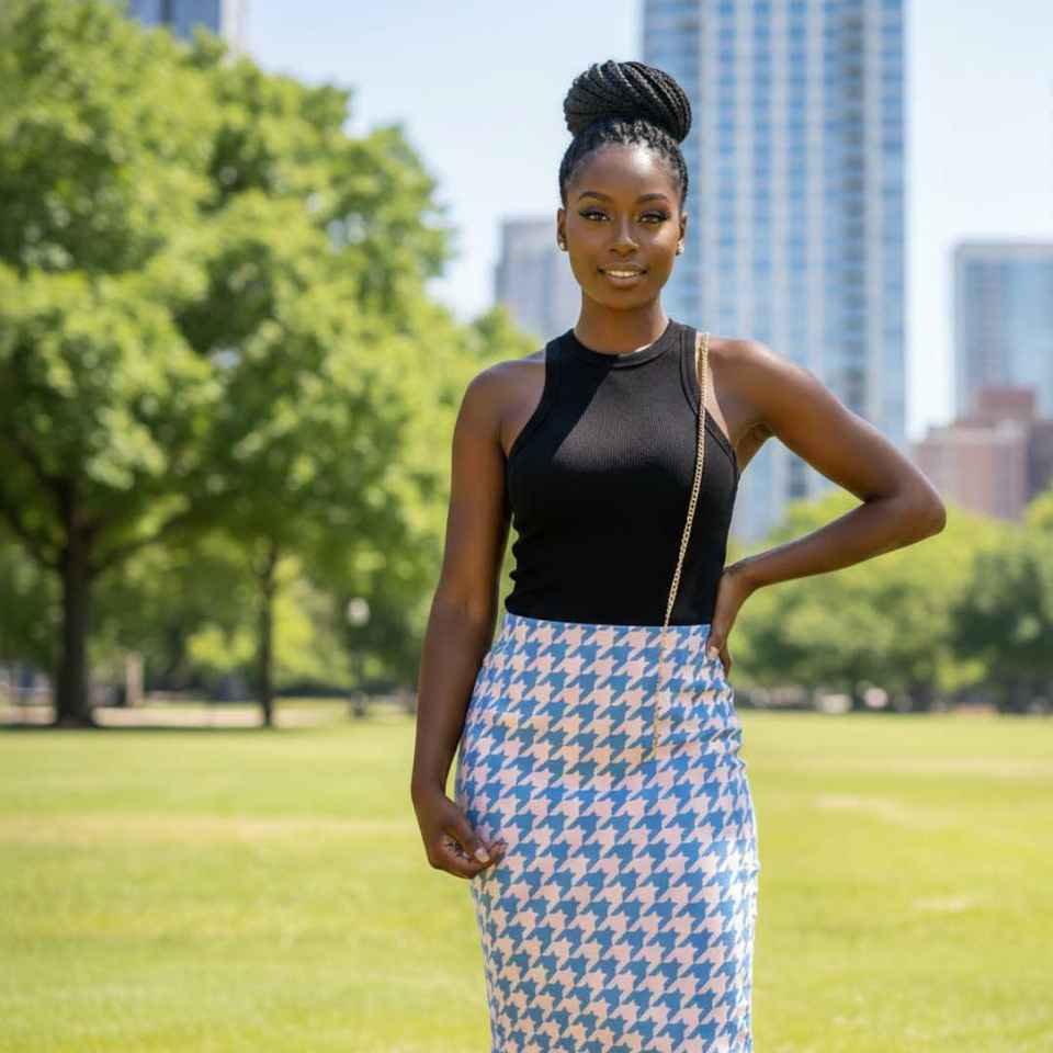 Houndstooth Pencil Skirt product image 2